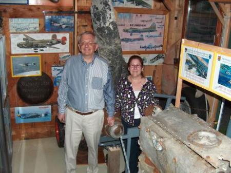 Doug and Mariana Hillhouse at Richard's house going through his museum 